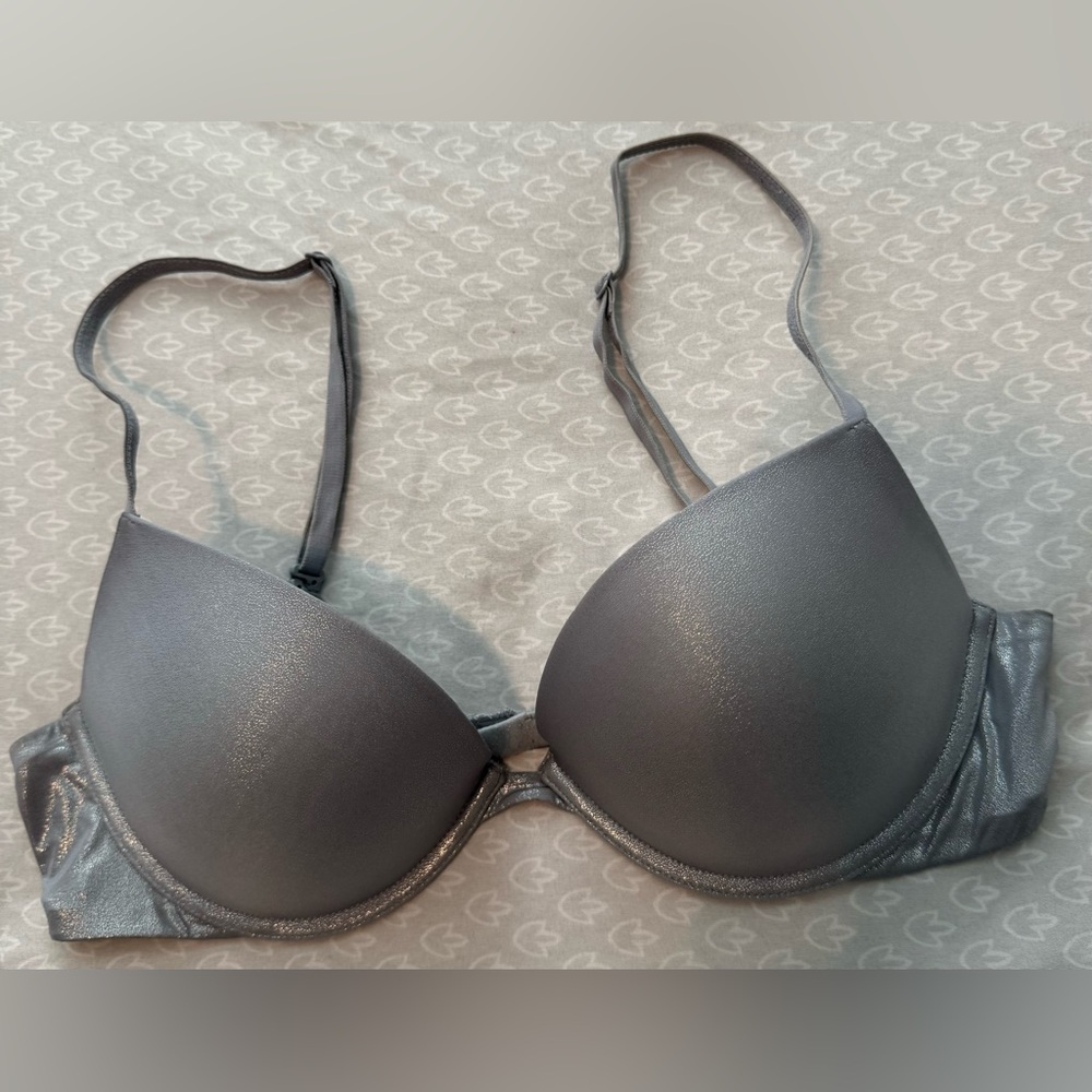 Victorias Secret Shimmering Silver padded bra